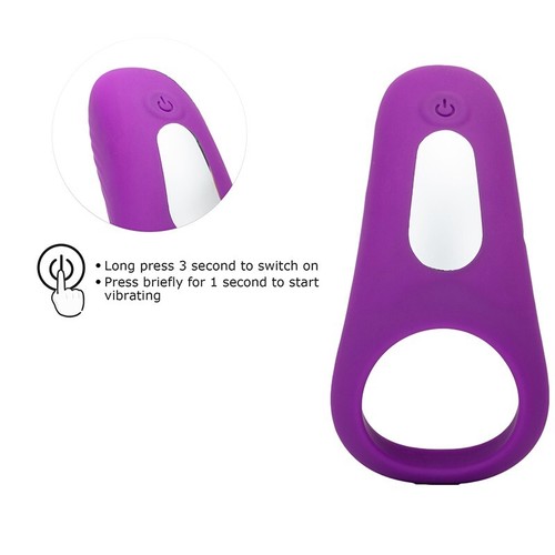 Anillo De Polla Vibrador Juguete Sexuales Para Hombres Women Clítoris Masajeador - Picture 6 of 9