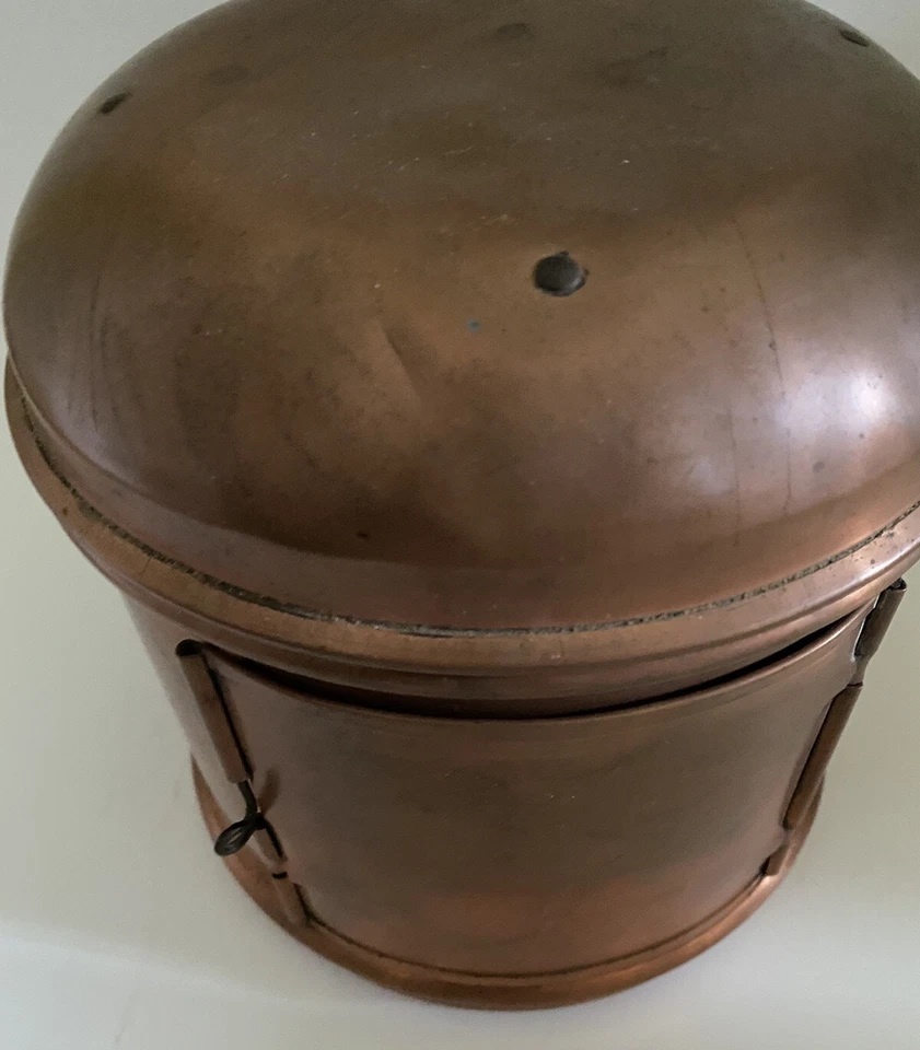 De colección WM Welch MFG Co. Chicago IL Modelo 2 Barco Brújula Estuche de Cobre EE. UU. Marítimo Foto 2 de 4