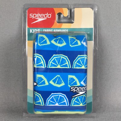 Speedo Kids Inflatable Fabric Armbands Capri Blue Color Splash Ages 2-12 Floatie