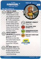 HEROCLIX JLU Team Up Card 045.02 HAWKGIRL with Green Lantern