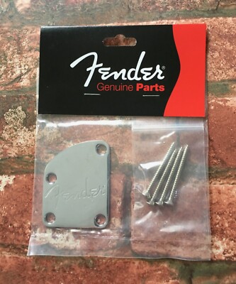 Fender Contoured Stratocaster Halsplatte mit Spaghetti Logo - für Deluxe Strat