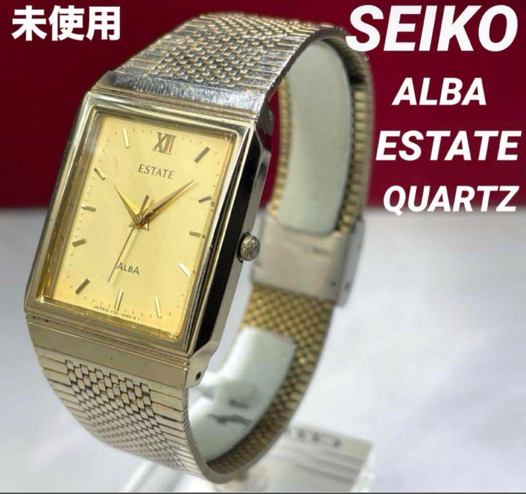 SEIKO ALBA ESTATE QUARTZ MEN'S WRISTWATCH VINTAGE SQUARE SEIKO ALBA ESTATE QUARTZ MEN'S WRISTWATCH VINTAGE SQUARE