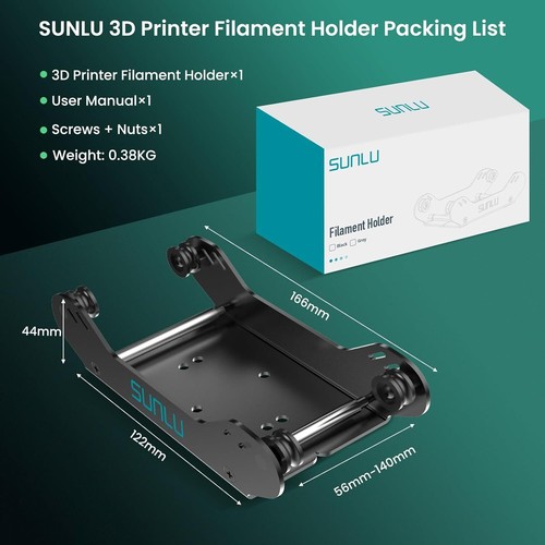 SUNLU Drukarka 3D Uchwyt filamentu Regulowany stojak na filamenty 1kg / 5kg PLA / PETG / JEDWAB - Zdjęcie 8 z 9