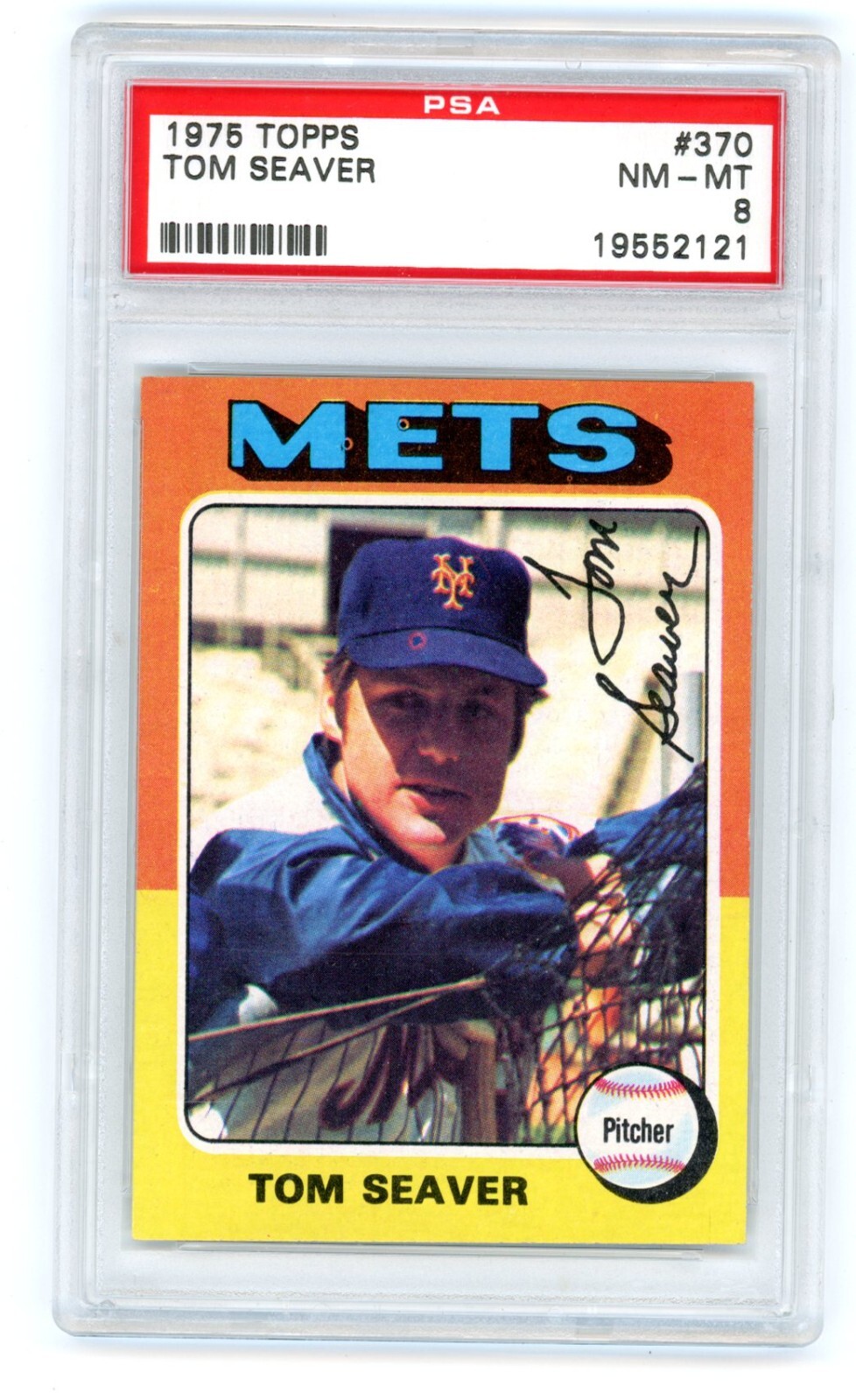 1975 Topps TOM SEAVER #370 PSA 8 NM-MT Mets HOF "The Franchise" Kool Collectible