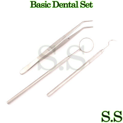 90 Instruments Basic Dental Set Mirror Explorer plier PR-143 | eBay