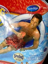 Swimways Spring Pool Float NEW Adult 15+ Sit Up Style Easy Inflate Close & Carry