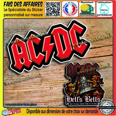 2 Stickers Autocollant ACDC groupe hard rock ac/dc hells bells ac/dc | eBay