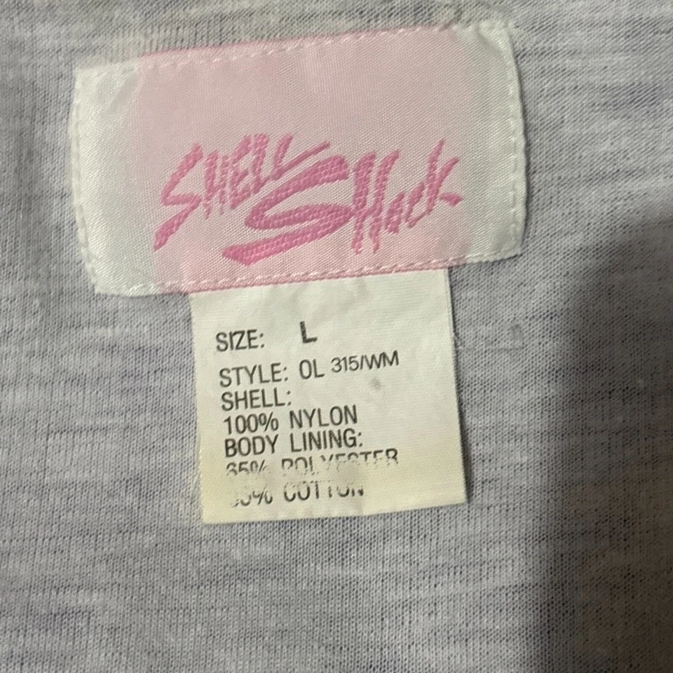 Chaqueta cortavientos forrada púrpura de nailon de colección SHELL SHOCK cremallera cintura elástica grande Foto 4 de 4