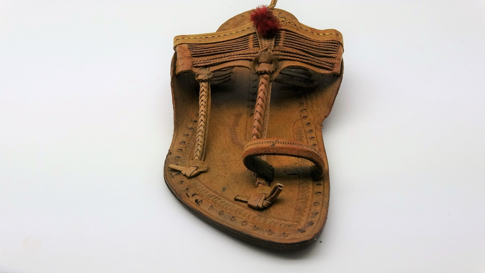 PANTOFOLA D’ORO Scarpe sandali stile indiano MyChaps (Kolhapuri) colore sandalo con nastro rosso