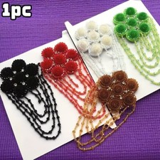 1x Tassel Beaded Epaulettes Shoulder Badge Sew on Patches Appliques Clothes Trim