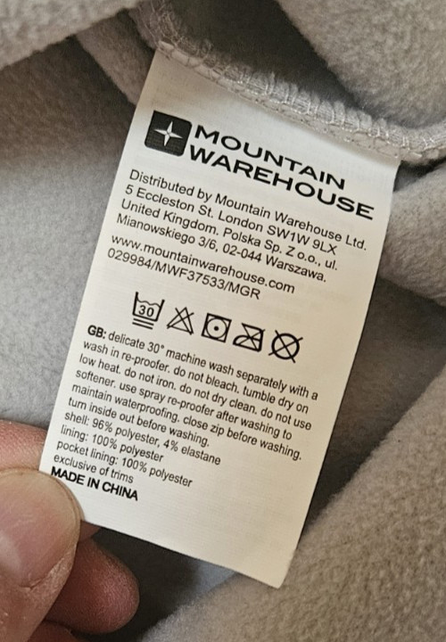 Mountain Warehouse Softshell Grey Print Hooded Ja… - image 7