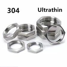 304 Stainless Steel Hexagon Flat Fine Teeth Nut Ultra Thin Fine Teeth Nut