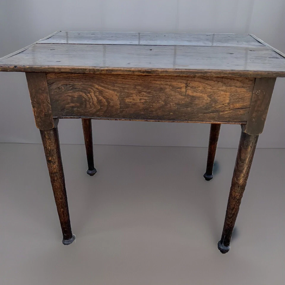 Antique 18th Century English Oak Tavern Table - Image 2 of 4