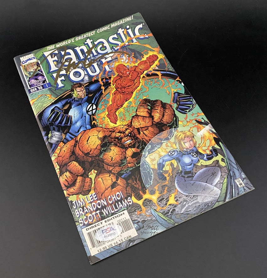 Jim Lee SIGNED Marvel Fantastic Four #1 Nov 1996 Alt Cover PSA/DNA