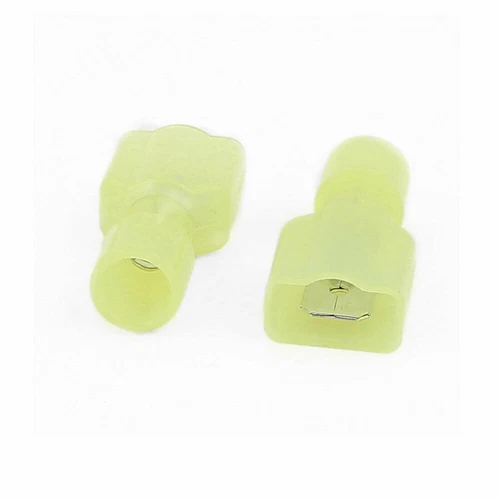 6.3mm Male Full-Insulated Crimp Terminals Nylon Spade Wire Connectors 12-10AWG - Picture 4 of 4
