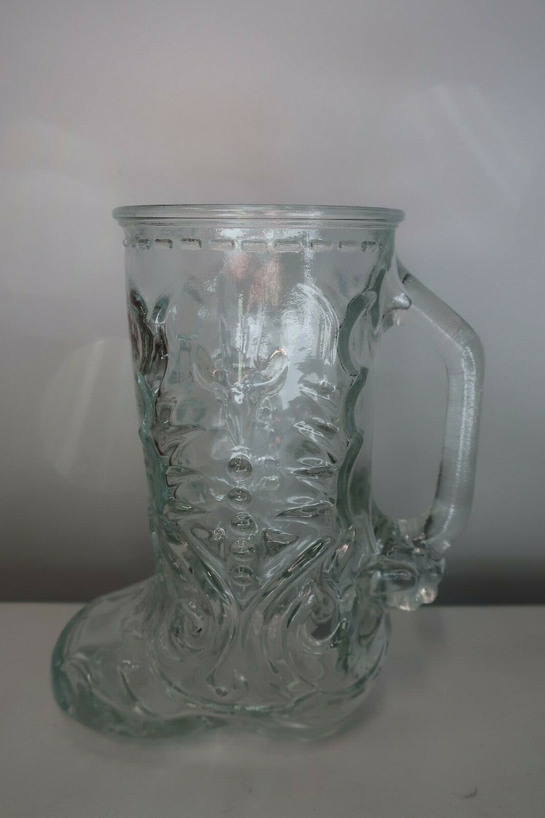 WESTERN COWBOY BOOT DRINKING GLASS/MUG made in CANADA LIBBEY 16 oz
