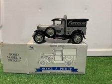 Liberty Classics Ford Model A Pickup Famous Supply Metal Coin Bank w Box  Key