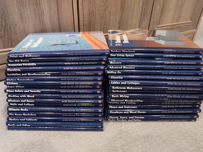 Time Life Home Repair And Improvement Hard Cover Spiral Bound Books Set of 34