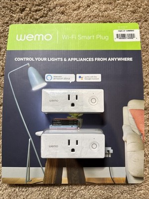 Wemo Smart Plug 2-pack WI-FI Work w/Alexa Google Assistant  Nest + NEW Sealed