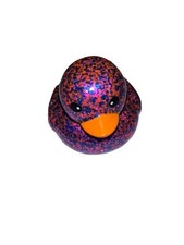 Giant 6  Glitter Dazzle Blue Pink Rubber Duckie Duck World JEEP Bath Toy Ducky