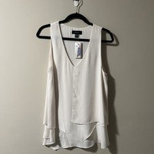 Karen Kane Pacific Sunrise Layered Blouse Large USA NWT