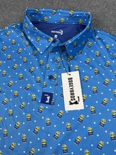 Bogey Bros Golf Polo Shirt Mens Small Blue WD90 Swing Grease Performance Stretch