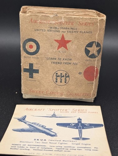 WWII Sweet Caporal Aircraft Spotter Cards (Canada) 54 Diff + 35 Dup Lot 1940s - Picture 4 of 4