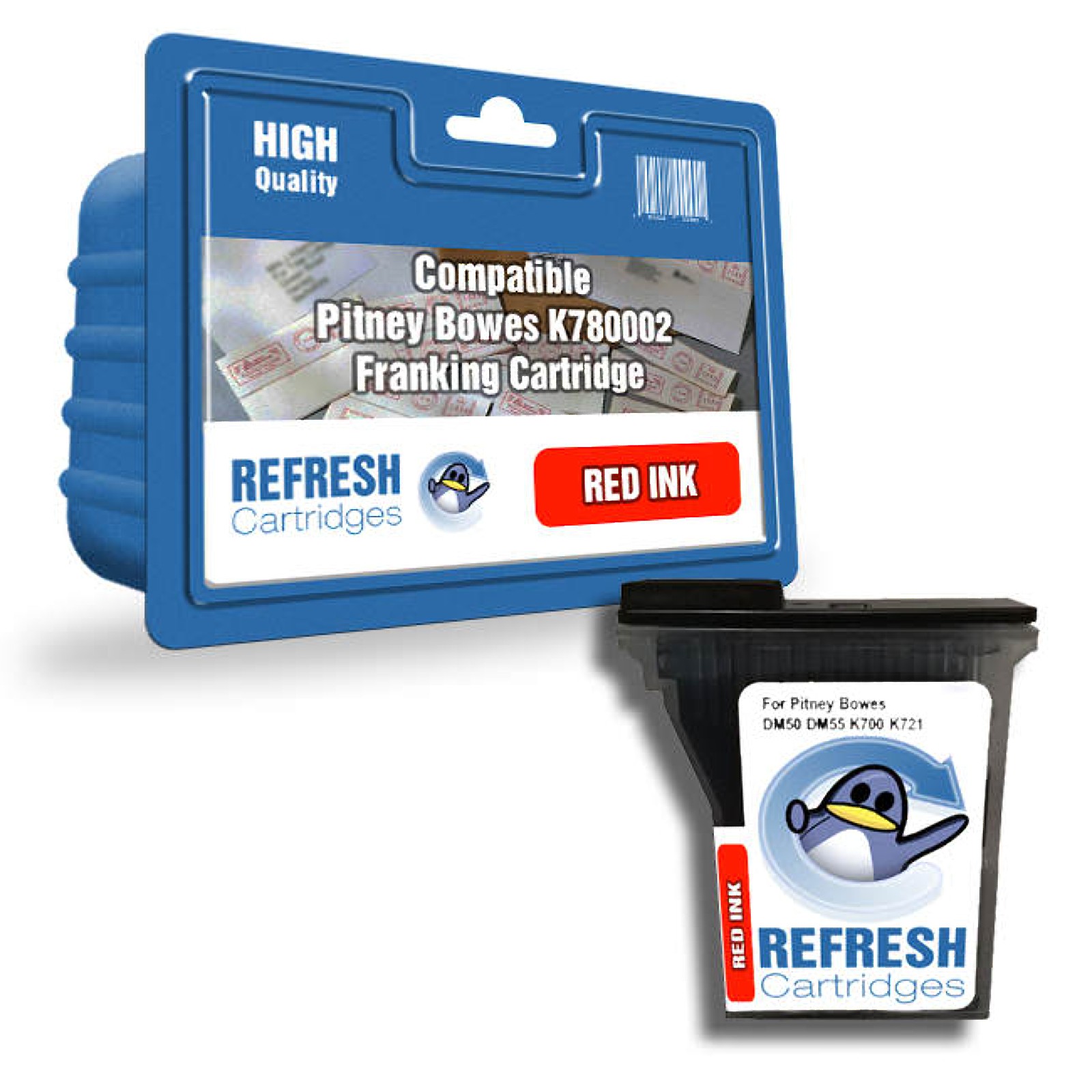 Refresh Cartridges Red K780002 Ink Compatible With Pitney Bowes Printers