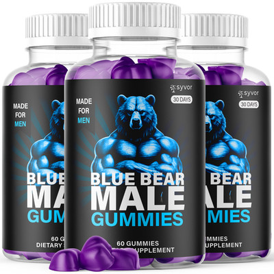 (3 Pack) Blue Bear Male Gummys Advanced Blue Bear Vitamin Supplement 180 Gummies