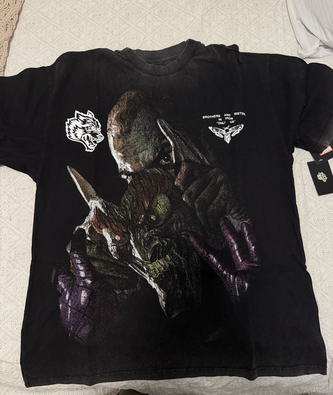 Mens L Black DarcSport x Spiderman Green Goblin Shirt