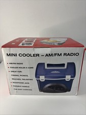 LC Mini Cooler Blue AM/FM Radio built in