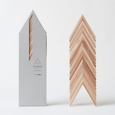 Kengo Kuma Designed Woodblock Toy TSUMIKI 22pcs Handcrafted in J P N