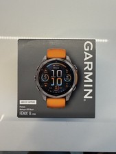 Garmin Fenix 8 AMOLED Sapphire 47mm Multisport Watch, Orange Band, Used