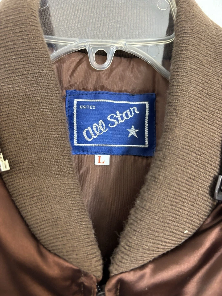 Chaqueta de bombardero United All Star de colección logotipo de dragón en la espalda/manga Corea para hombre talla L Foto 3 de 4