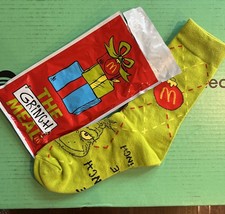 McDonald's Grinch Socks Christmas Adult Happy Meal 2025 Green New and Opened