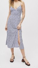 Urban Outfitters Ashley Floral Blue White Slip Dress XS