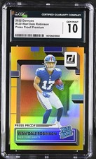 [] Gem Mint 10 WAN'DALE ROBINSON 2022 Donruss Press Proof Premium RC #320 CGC