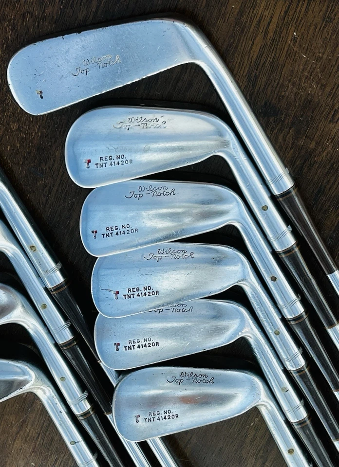 Wilson Matching Topnotch Woods, Irons, Wedge, Putter. Original Grips. - Image 4 of 4