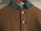Confederate Shell Jacket,  Butternut w/ Sky Blue Trim size 46 , Civil War,