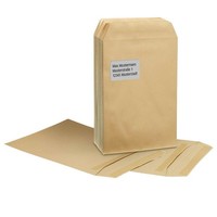 250 Mailmedia Versandtasche Briefumschlag Sk C4 / A4 Braun Mit Fenster 90G