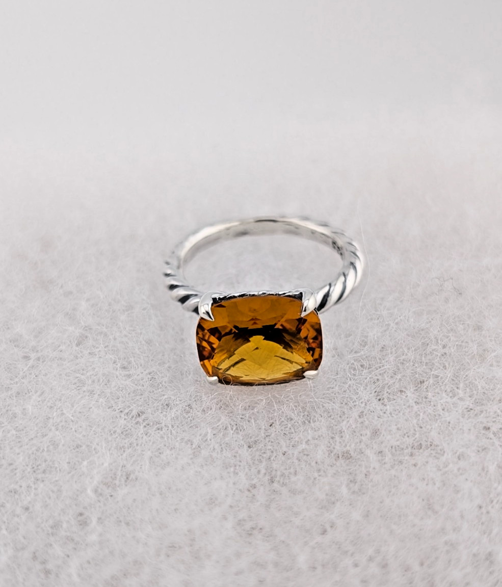 David Yurman Cushion Stack Ring with Citrine in s… - image 5