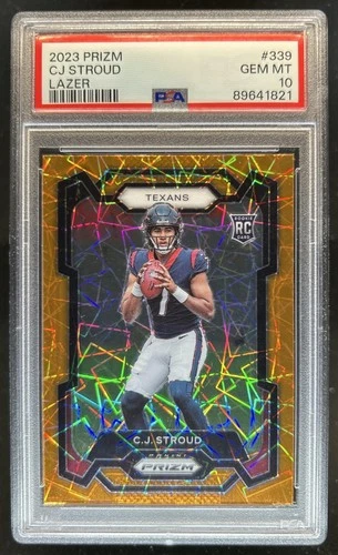 2023 Panini Prizm C.J. Stroud RC Lazer Rookie #339 Texans PSA 10 GEM MINT