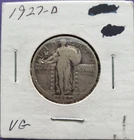 1927-D Standing Liberty Quarter VG Silver Circulated Denver Uncertified 25C Coin
