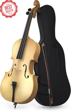 4/4 Full Size Acoustic Cello Matte Gold Set w/ Bow Bag Rosin for Beginners