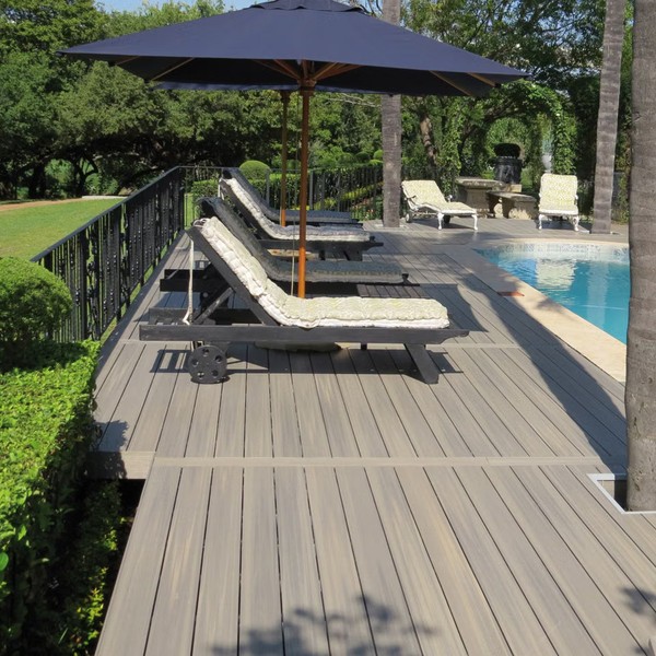 Fiberdeck Premium Wpc-Terrassendiele Light Grey Massiv -23X210X5000Mm-image