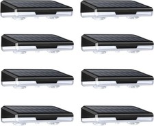 Solar Fence Lights Outdoor，Solar Wall Lights Warm/Cool White + RGB Color (8Pack)