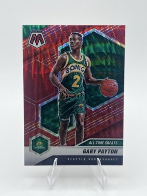 2020-21 Mosaic Gary Payton Red Wave Mosaic All-Time Greats #291