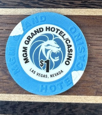 MGM GRAND HOTEL CASINO $1 hotel casino gaming poker chip - Las Vegas, NV