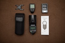 Godox V1-S Sony Flash + Xpro-S Transmitter +  AKR1 Accessories Kit (3 Items)