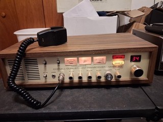 Vintage Cornell Dubilier Mark 20 40 Channel CB Radio Base Station w Original Mic